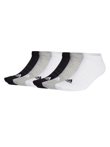 adidas Socken 6er Pack in Schwarz/Grau/Weiß