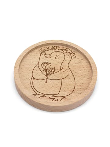 Mr. & Mrs. Panda Holz Untersetzer Jungfrau Astrologie ohne Spruch in Transparent