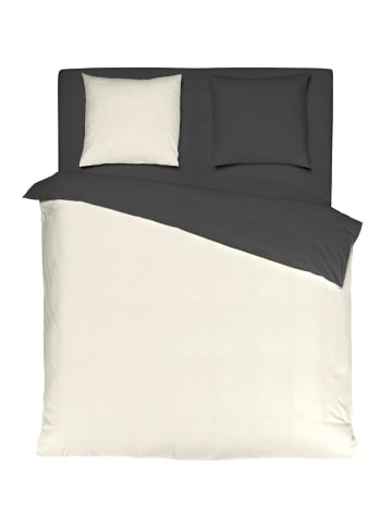 Mistral Home Mistral Perkal Wendebettwäsche in Creme/Anthrazit