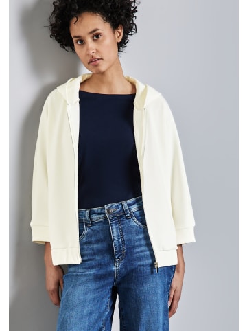 Street One 'Silk-Look Hoodie Jacke' Weiß