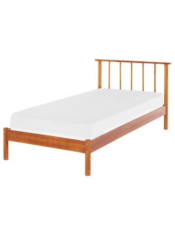 Beliani Einzelbett BARRET in Braun - (W) 106 x (H) 86 x (L) 210 cm