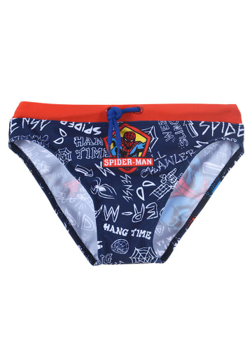 Spiderman Badehose Slip in Dunkel-Blau