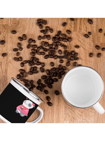 Mr. & Mrs. Panda Kaffeepott Beste Brautjungfern mit Spruch in Schwarz