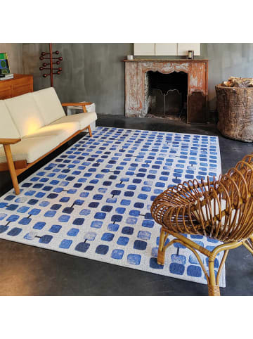 Louis de Poortere Teppich Amparo Blues in Blau