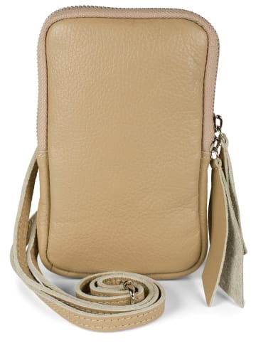 styleBREAKER Handy Umhängetasche in Beige