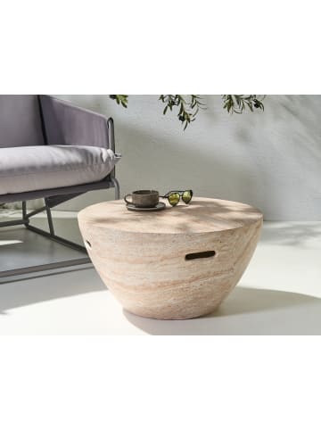Beliani Couchtisch VICARELLO in Beige - (W) 68 x (H) 36 x (L) 68 cm