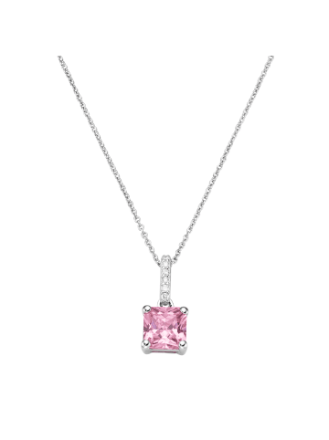 Giorgio Martello Milano Kette Anhänger Mit Zirkonia Oder Kristallstein in Rosa