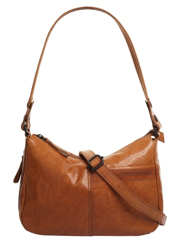 SPIKES & SPARROW Umhängetasche echt Leder in cognac