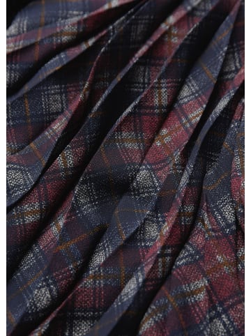 GOLDNER Eleganter Karorock mit Schlupfbund in marine / rot / kariert