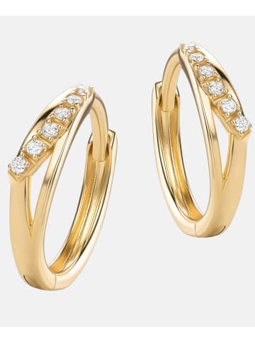 Diamant L'éternel Ohrringe aus 375 Gelbgold mit Zirkonia