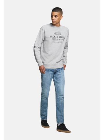 Jack & Jones Sweatshirt 'Jeans Washed' in weiß