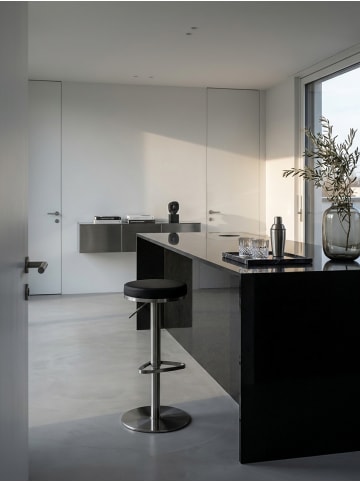 KADIMA DESIGN Barhocker WL1.293 Edelstahl höhenverstellbare Sitzhöhe 57 - in Schwarz