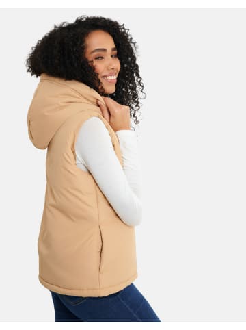 Threadbare Steppweste Shelly Hooded in Beige