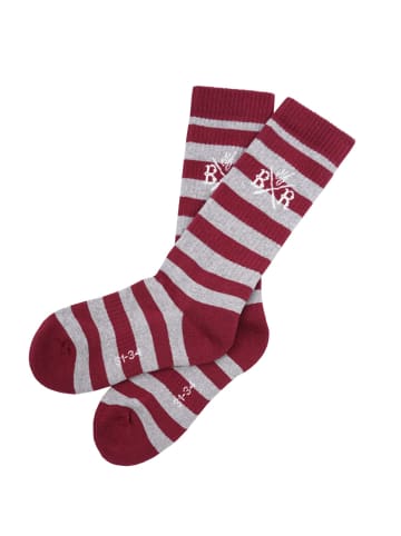 Band of Rascals Socken " Striped Sport " in brick-red-grey