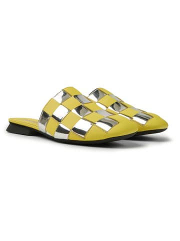 Camper Sandalen " Casi Myra " in Gelb / Silber