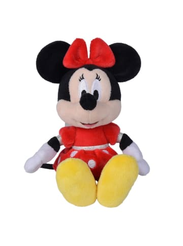 Disney Minnie Mouse Minnie Maus | Disney Plüsch-Figur 21 cm | Minnie Mouse im roten Kleid