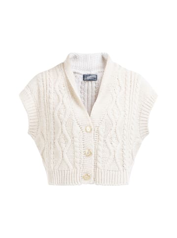 DreiMaster Damen Strick Weste in WOLLWEISS