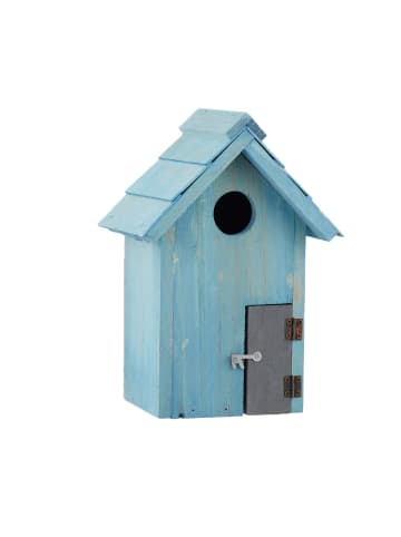 relaxdays Nistkasten in Hellblau - (B)17 x (H)24,3 x(T)12 cm