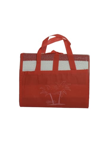 MARELIDA Picknickdecke Strandmatte faltbar 90x180cm in rot