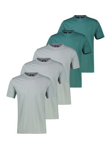 Lerros T-Shirt Basic in Grau / grün
