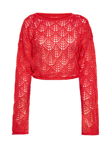 Swirly Damen Pullover in Rot