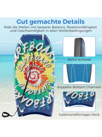 COSTWAY Surfbrett Kinder 104cm 41" in Blau