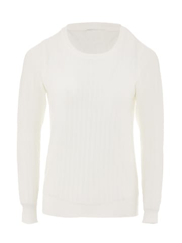 Sidona Damen Strickpullover in Wollweiss