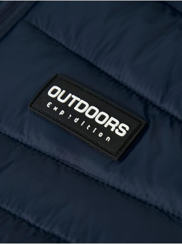 name it Wasser- und winddichte Winterjacke mit Kapuze und Reißverschluss in Dunkelblau
