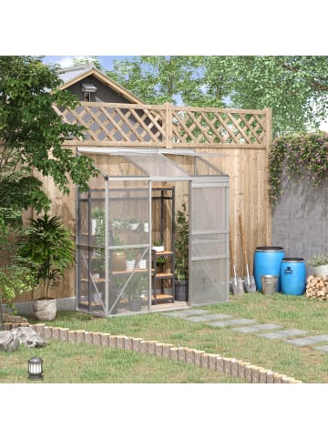 Outsunny Gewächshaus in Silber 192L x 68B x 196H cm