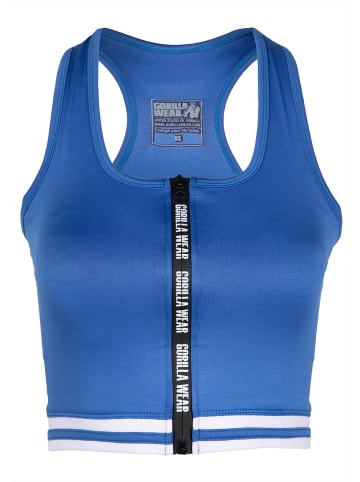 Gorilla Wear Crop top - Mesa Zip Front - Blau