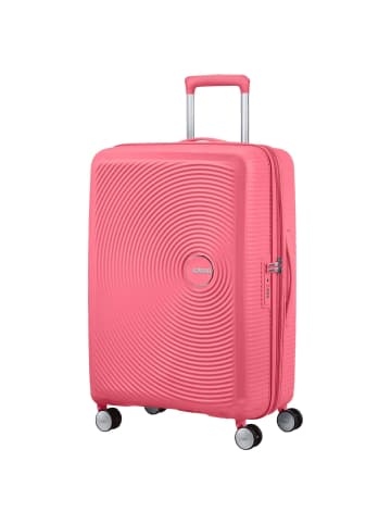 American Tourister Soundbox - 4-Rollen-Trolley 67 cm erw. (gelb) in sun kissed coral