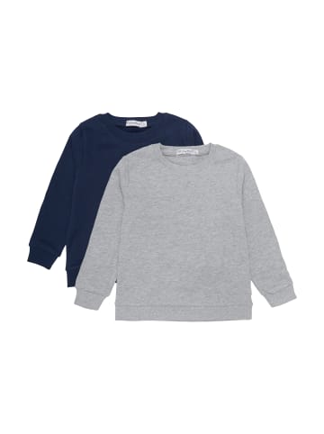 Minymo Rundhalspullover MISweatshirt Boys (2-pack) - 6057  Klassisches Sweatshirt in Grau