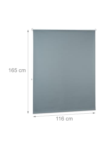 relaxdays Verdunkelungsrollo in Grau - (B)120 x (H)165 cm