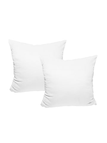 JACK 2er Set Teddy Flausch Kissen 45x45cm in Weiß