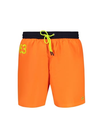 NORWAY 1963 Orange Polyamid Herren Bade Boxershorts