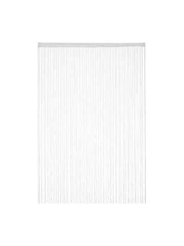relaxdays 1x Fadenvorhang in Weiß - (L)245 x (B)145 cm