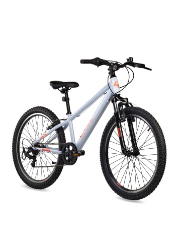S'COOL Kinderfahrrad - Xroc 24 Zoll 6-Gang | ab 8 Jahre - Light Grey/Light Orange