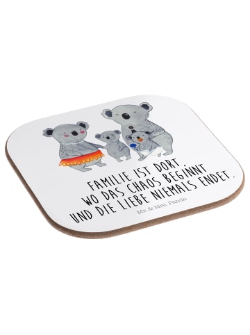 Mr. & Mrs. Panda Tischschoner Koala Familie mit Spruch in Weiß