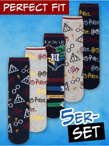 5er Pack Harry Potter Socken Sneaker 40-45 in Mehrfarbig