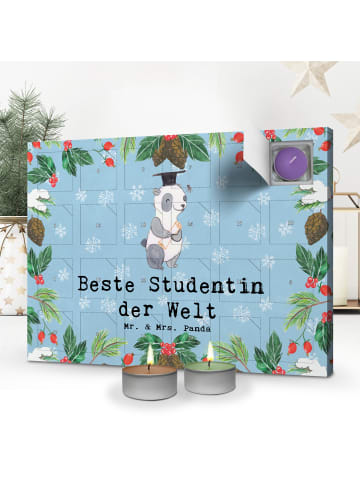 Mr. & Mrs. Panda Duftkerzen Adventskalender Pinguin Beste Studen... in Eisblau