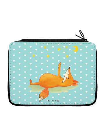 Mr. & Mrs. Panda Bleistiftetui Fuchs Sterne ohne Spruch in Türkis Pastell