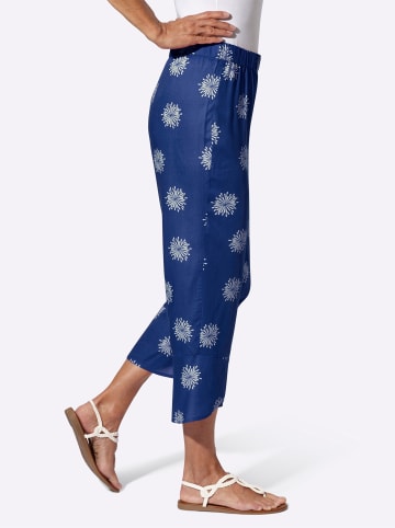Sieh an! Culotte in royalblau-weiß-bedruckt