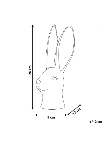 Beliani Dekofigur GUERANDE in Weiß - (W) 9 x (H) 26 x (L) 12 cm