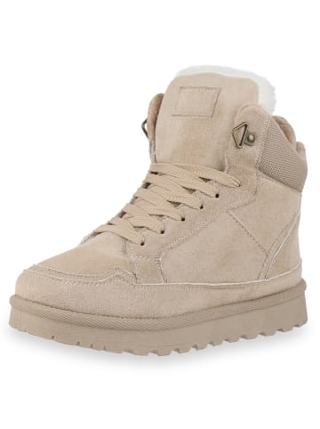 VAN HILL Sneaker High Natalie in Beige