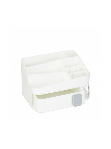 relaxdays Make Up Organizer in Weiß - (B)26 x (H)15 x (T)21 cm