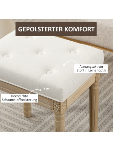 HOMCOM Sitzhocker-42L x 32B x 46,5H cm-Beige