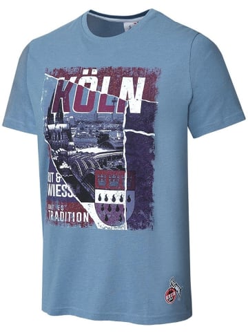 Fußballverein 1. FC Köln T-Shirt "T-Shirt Bolzengasse" in Blau