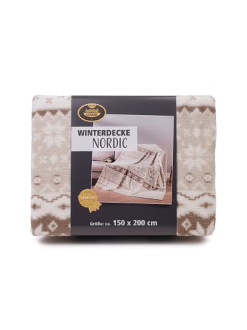 Gözze Wohndecke Nordic 150x200 cm in taupe