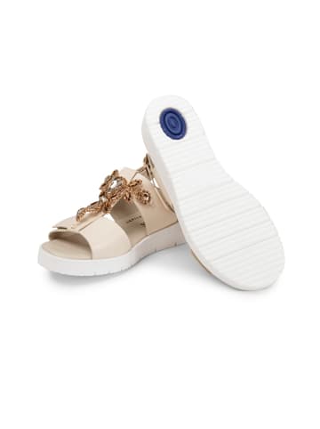 VITAFORM olivenblattgegerbtes Softnappaleder Sandalen in beige