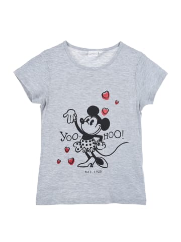 Disney Minnie Mouse T-Shirt kurzarm Retro Sommer in Grau